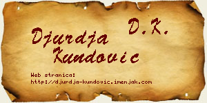 Đurđa Kundović vizit kartica